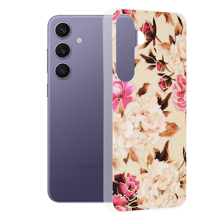 Husa de protectie Techsuit Marble Series compatibil cu Samsung Galaxy S24 Plus, Mary Berry Nude