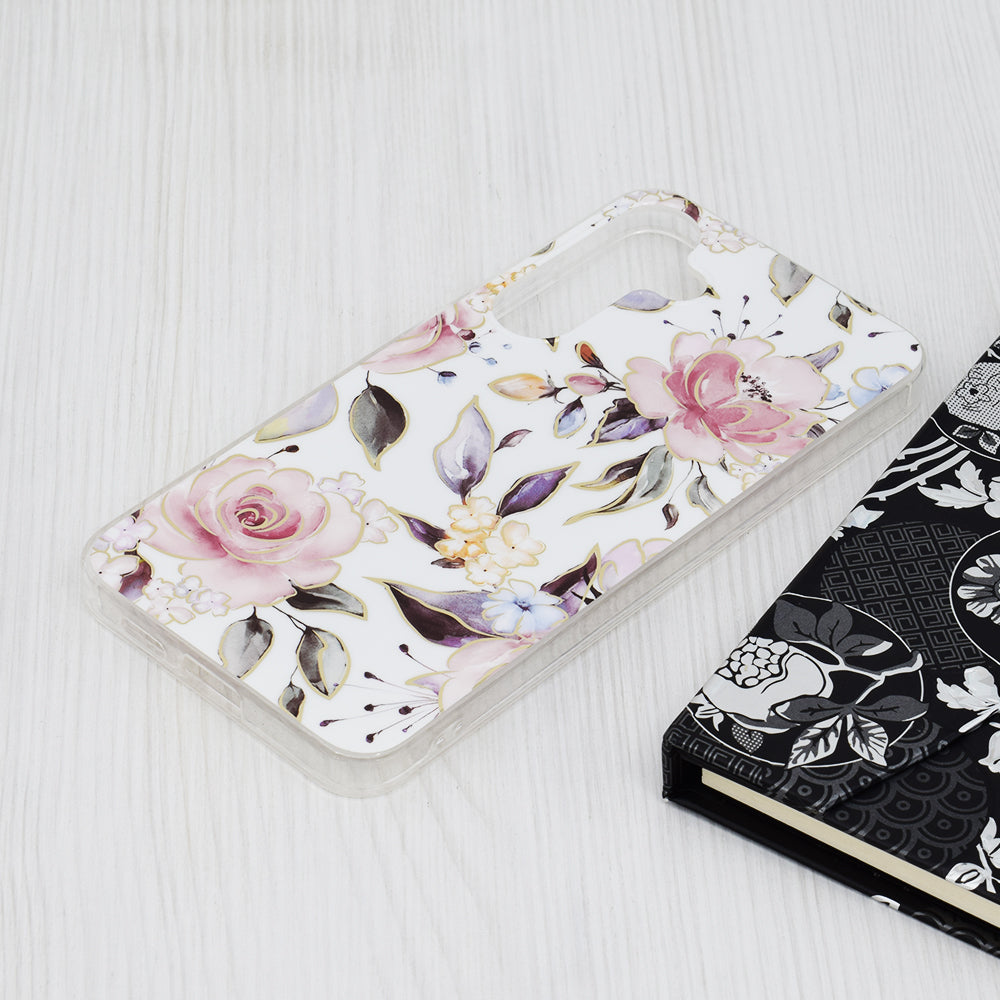 TechSuit Husa de protectie Techsuit Marble Series compatibil cu Samsung Galaxy S24 Plus, Chloe White – imagine 3