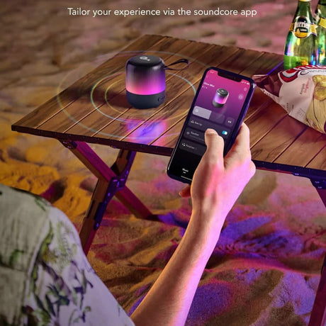 Casti Anker Wireless Speaker SoundCore Glow Mini (A3136G11), 360° Sound, 8W, IP67, Negru