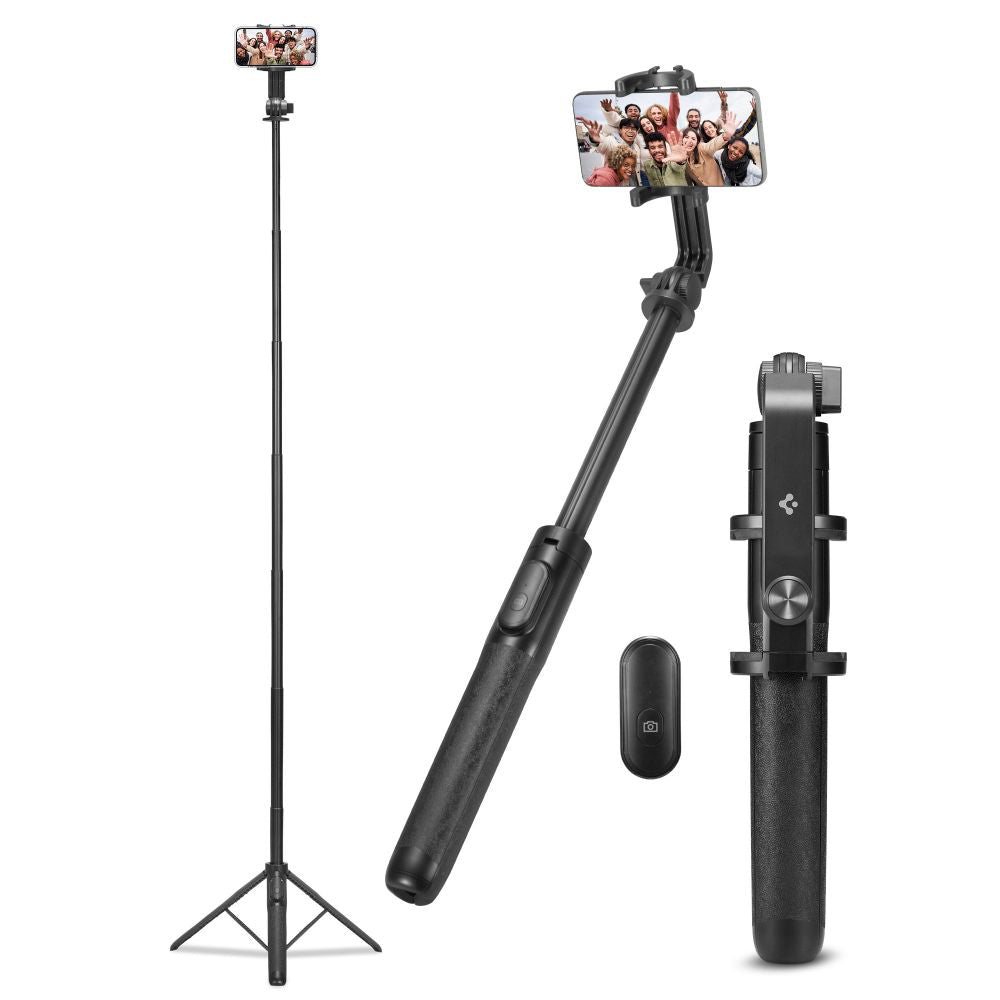 Selfie Stick Spigen S560W (AMP05813), Bluetooth, 1/4 Screw, Negru