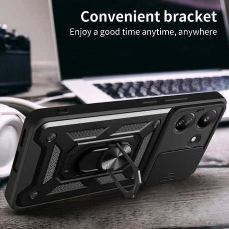 Husa de protectie Techsuit CamShield Series compatibil cu Xiaomi Redmi 13C 5G, Negru