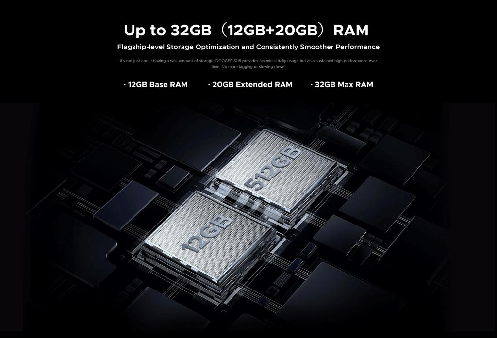 Doogee S118, 4G, 6.58” FHD+ 120Hz IPS, 20GB RAM (8GB + 12GB extensibili), 512GB ROM, Android 14, Helio G99 Octa Core, 50MP+32MP, 10800mAh, DualSim