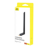 Adaptor Baseus Adapter Wi-Fi with Antenna FastJoy (B01317600111-00), USB 2.0, 150Mbps, Windows/Linux, Negru