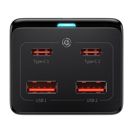 Incarcator Baseus /Powerstrip (PSZM000401), GaN3 Pro, 2xUSB, 2xUSB-C, AC, 100W, Negru