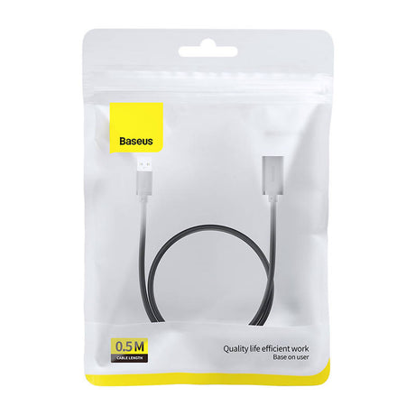 Adaptor Baseus Extension Cable AirJoy Series (B00631103111-01), USB Male to Female USB 3.0, 0.5m, Negru