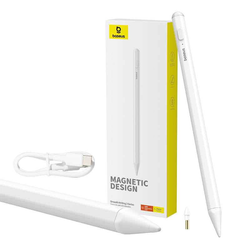 Stylus Pen Baseus Smooth Writing 2 (P80015802213-02), LED Indicator, Alb