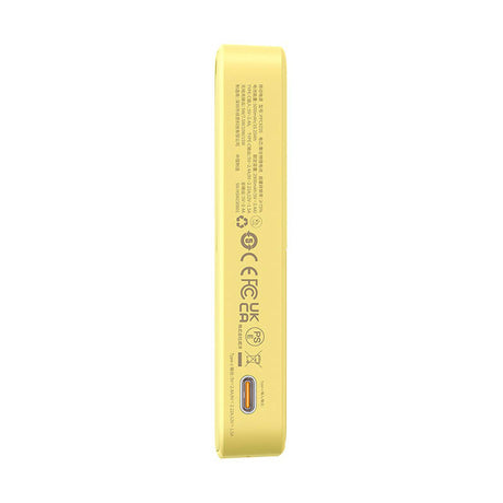 Baterie externa Baseus MagPro Magnetic PPCXZ05 (P10064101Y23-00), USB-C, 5000mAh, 20W, MagSafe, Cable Type-C, 3A, 30cm, Galben