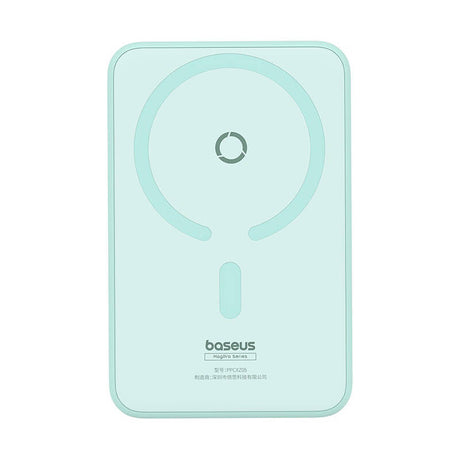 Baterie externa Baseus MagPro Magnetic PPCXZ05 (P10064101333-00), USB-C, 5000mAh, 20W, MagSafe, Cable Type-C, 3A, 30cm, Menta
