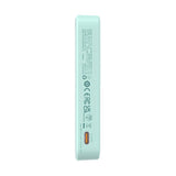 Baterie externa Baseus MagPro Magnetic PPCXZ05 (P10064101333-00), USB-C, 5000mAh, 20W, MagSafe, Cable Type-C, 3A, 30cm, Menta