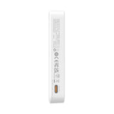 Baterie externa Baseus MagPro Magnetic PPCXZ05 (P10064101223-00), USB-C, 5000mAh, 20W, MagSafe, Cable Type-C, 3A, 30cm, Alb