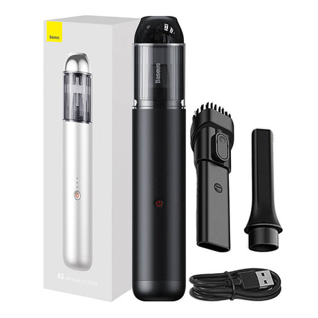 Baseus Cordless Car Vacuum Cleaner A3 (CRXCQA3-0A), Type-C, QC3.0, 15000Pa, 135W, Negru