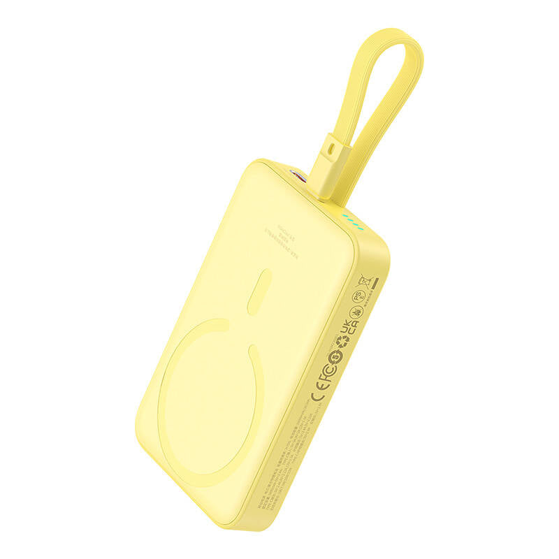 Baterie externa Baseus Magnetic Mini (P10022109Y23-00), MagSafe, USB-C, 10000mAh, 20W, Galben