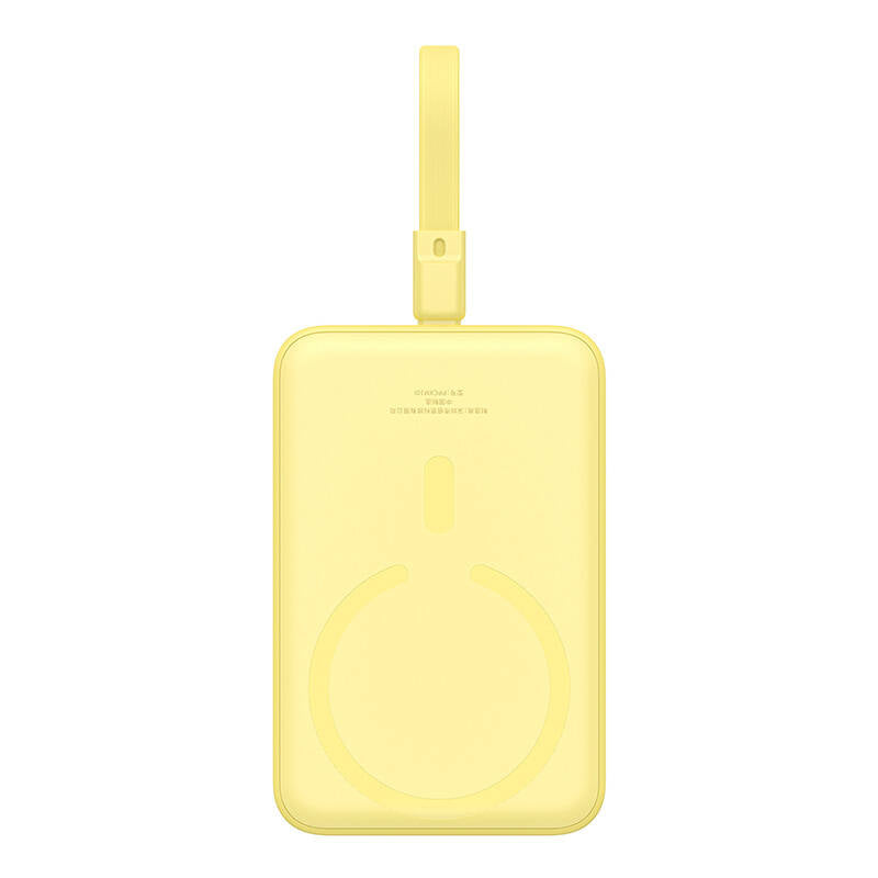 Baterie externa Baseus Magnetic Mini (P10022109Y23-00), MagSafe, USB-C, 10000mAh, 20W, Galben
