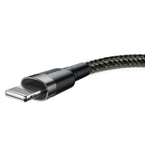 Cablu Baseus Cafule (CALKLF-BG1), USB-Lightning, 2.4A, 1m, Negru