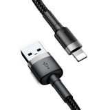 Cablu Baseus Cafule (CALKLF-BG1), USB-Lightning, 2.4A, 1m, Negru