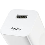 Incarcator Baseus (CCALL-BX02), USB-A Quick Charge 3.0, 24W, Alb