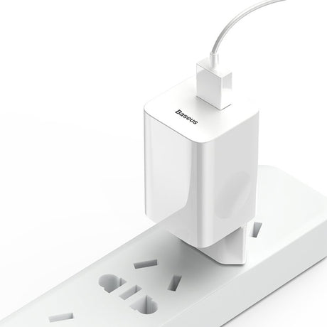 Incarcator Baseus (CCALL-BX02), USB-A Quick Charge 3.0, 24W, Alb