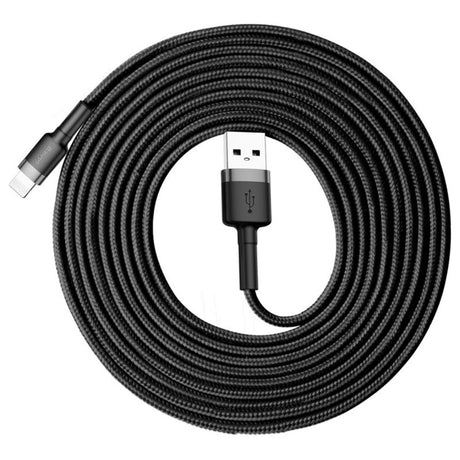 Cablu Baseus Cafule (CALKLF-RV1), USB to Lightning, 2A, 3m, Negru / Gold