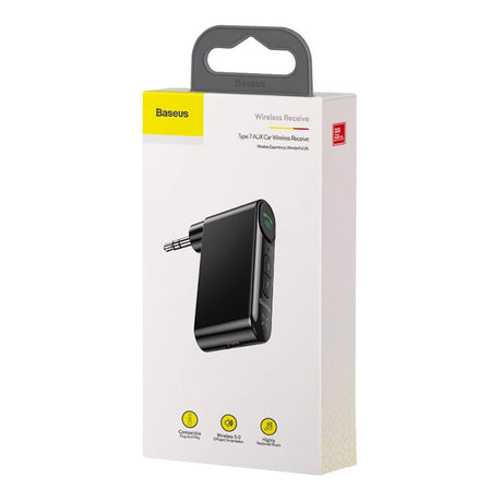 Gadget Baseus Wireless Transmitter BSBA-02 (WXQY010001), Bluetooth 5.0, Aux, 50Hz-20kHz, 145mAh, Micro-USB Charging Port, Negru