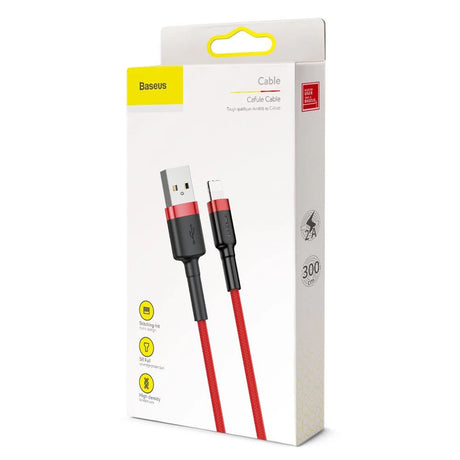 Cablu Baseus Cafule (CALKLF-R09), USB to Lightning, QC3.0, 2A, 3m, Rosu
