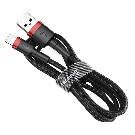 Cablu Baseus Cafule (CALKLF-R91), USB to Lightning, QC3.0, 2A, 3m, Negru / Red