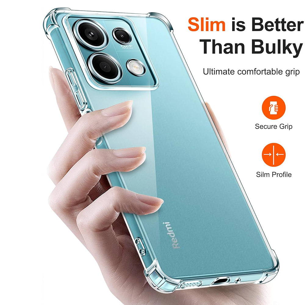 Husa de protectie Techsuit Shockproof Clear Silicone compatibil cu Xiaomi Redmi Note 13 5G, Transparent