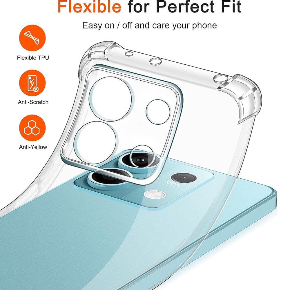 Husa de protectie Techsuit Shockproof Clear Silicone compatibil cu Xiaomi Redmi Note 13 5G, Transparent