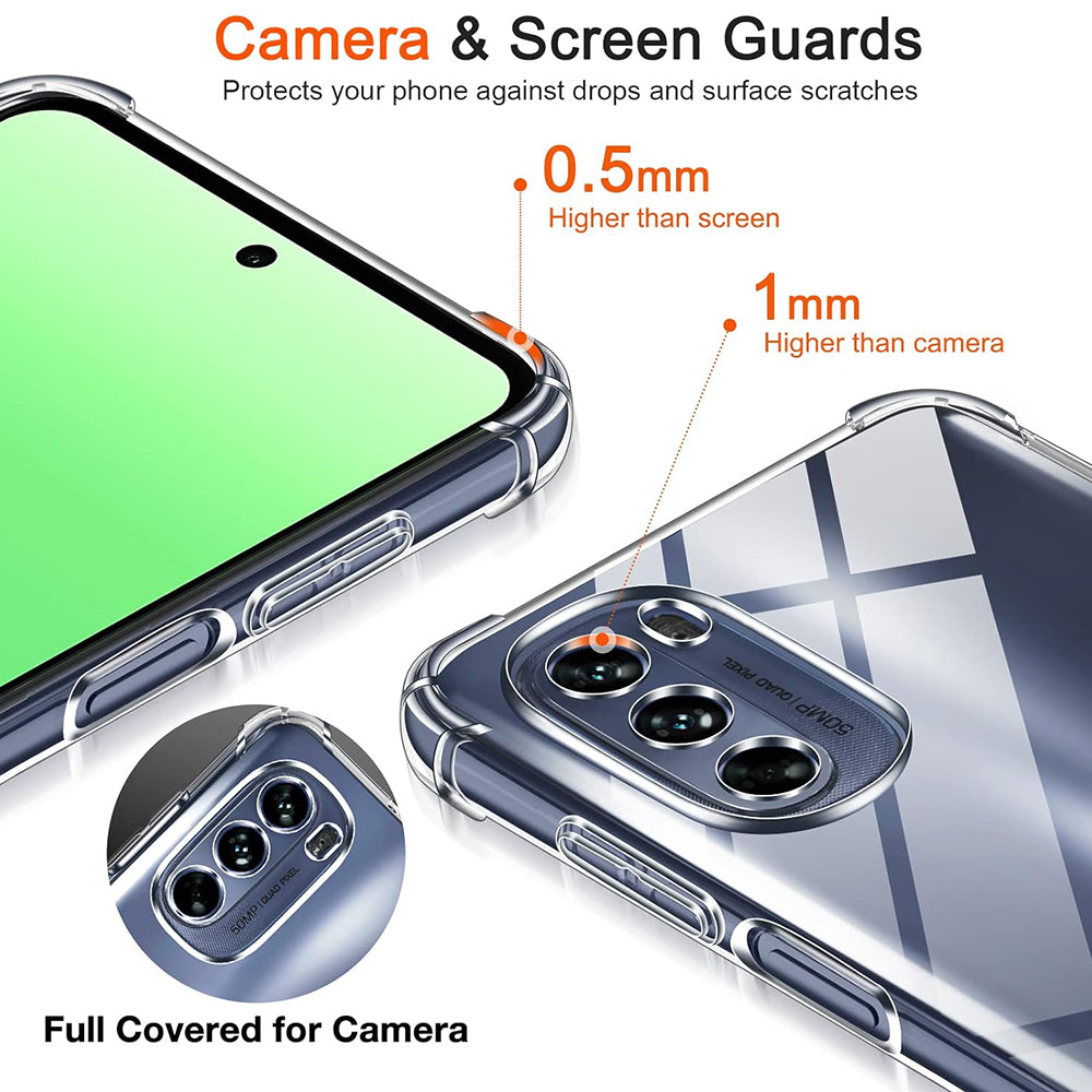 Husa de protectie Techsuit Shockproof Clear Silicone compatibil cu Motorola Moto G31 / Moto G41, Transparent