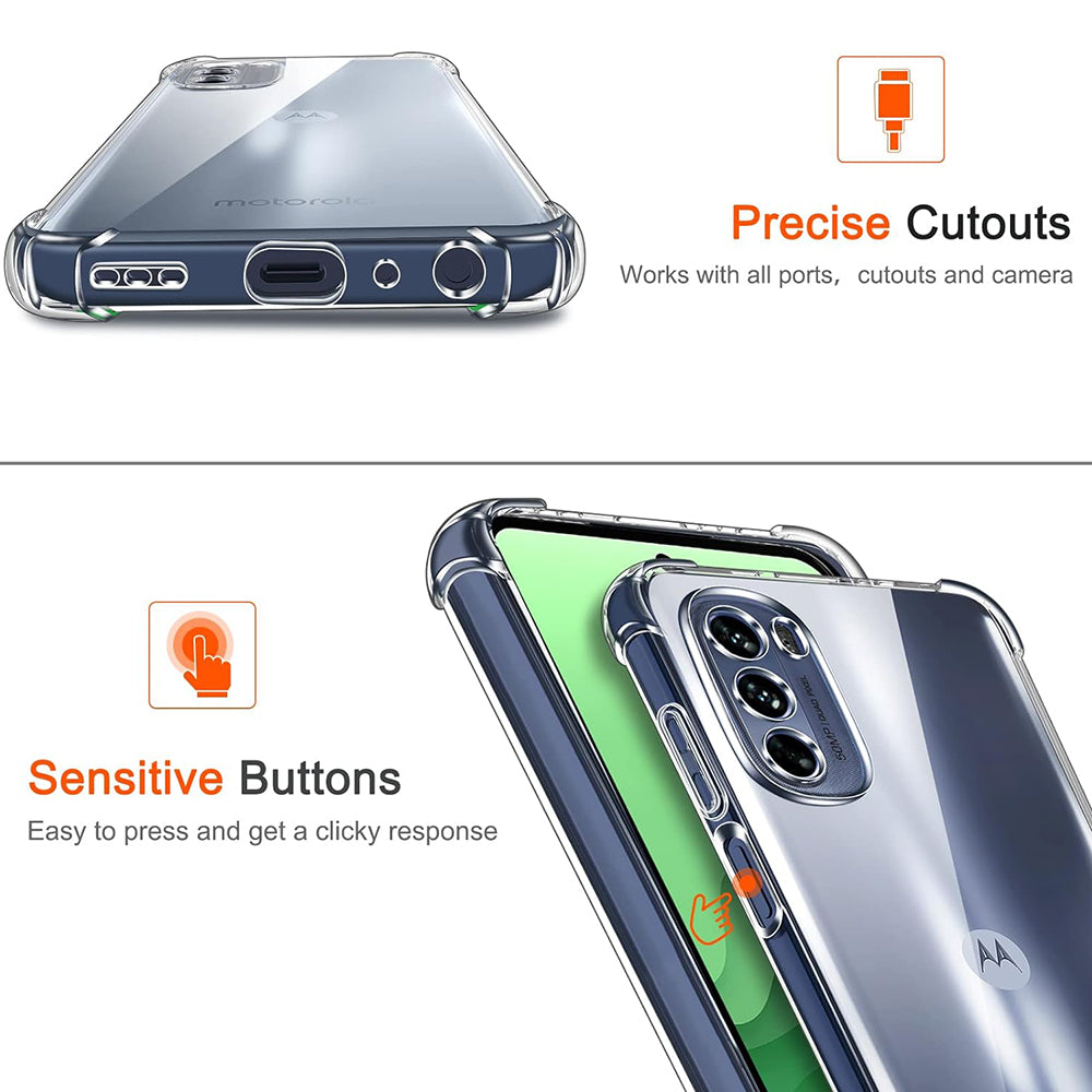Husa de protectie Techsuit Shockproof Clear Silicone compatibil cu Motorola Moto G31 / Moto G41, Transparent