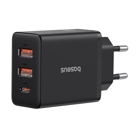 Incarcator Baseus (P10111402113-00), GaN, 2x USB, Type-C, Fast Charging, 30W, Cluster Black