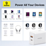 Incarcator Baseus (P10111404213-00), USB, Type-C, Fast Charge 30W, Moon White