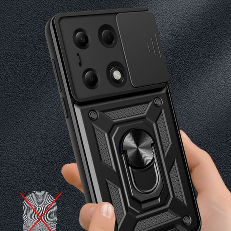 Husa de protectie Techsuit CamShield Series compatibil cu Xiaomi Redmi Note 13 Pro 4G / Poco M6 Pro 4G / Note 14S 4G, Negru