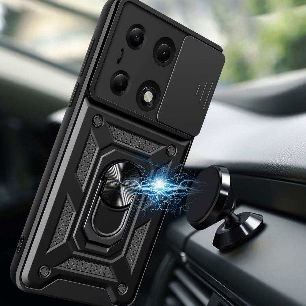 Husa de protectie Techsuit CamShield Series compatibil cu Xiaomi Redmi Note 13 Pro 4G / Poco M6 Pro 4G / Note 14S 4G, Negru