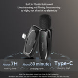 Casti Yesido (set de 2) Wireless Lavalier Microphones (KR15), 3 in 1 Receiver, TC, Lighting, 3.5mm Jack, 2.4GHz, Negru