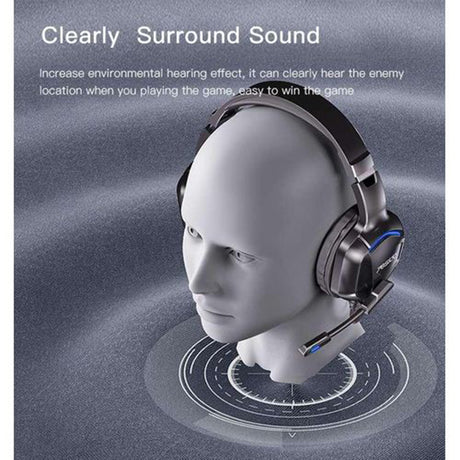 Casti Yesido Wired (EK01), for Gaming, Jack 3.5mm, with Microphone, RGB LED Lights, Negru