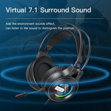 Casti Yesido Wired (EK02), for Gaming, Jack 3.5mm, with Microphone, RGB LED Lights, Negru