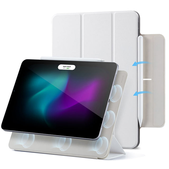 Husa de protectie tableta ESR Rebound Magnetic compatibil cu iPad Pro 12.9 (2020/2021/2022) / Air 13 (2024) / Air 13 (2025) / Air 13 (2026), Brilliant White