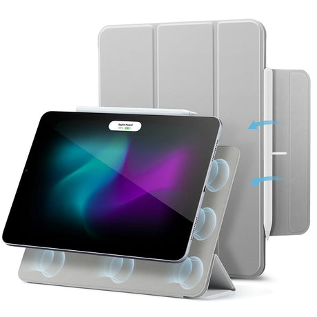 Husa de protectie tableta ESR Rebound Magnetic compatibil cu iPad Pro 11 (2024) / iPad Pro 11 (2025), Gri