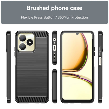 Husa de protectie Techsuit Carbon Silicone compatibil cu Realme C51 / Note 50, Negru