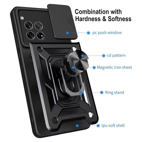 Husa de protectie Techsuit CamShield Series compatibil cu OnePlus 12R, Negru
