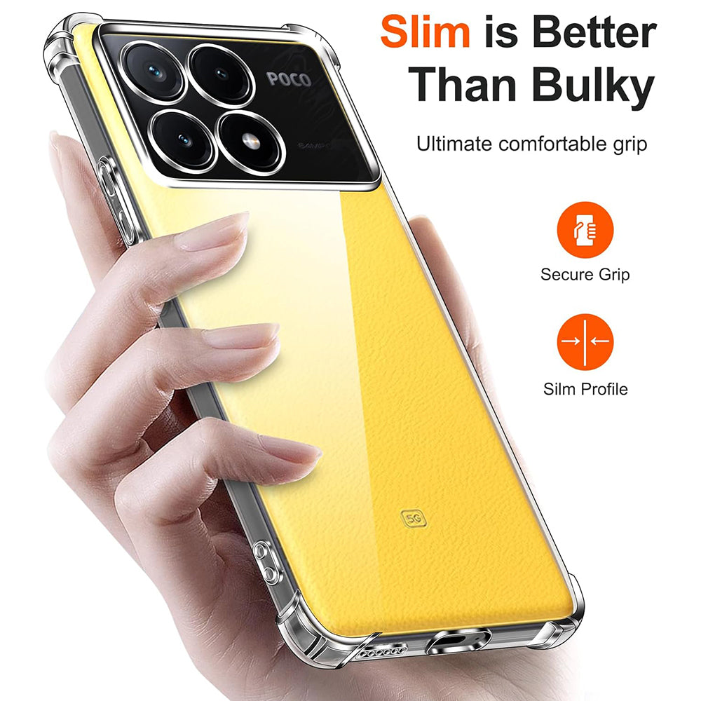 Husa de protectie Techsuit Shockproof Clear Silicone compatibil cu Xiaomi Poco X6 Pro, Transparent