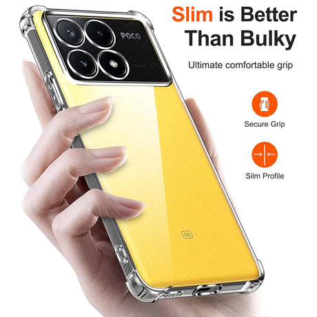 Husa de protectie Techsuit Shockproof Clear Silicone compatibil cu Xiaomi Poco X6 Pro, Transparent