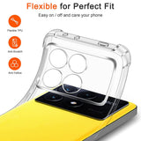 Husa de protectie Techsuit Shockproof Clear Silicone compatibil cu Xiaomi Poco X6 Pro, Transparent