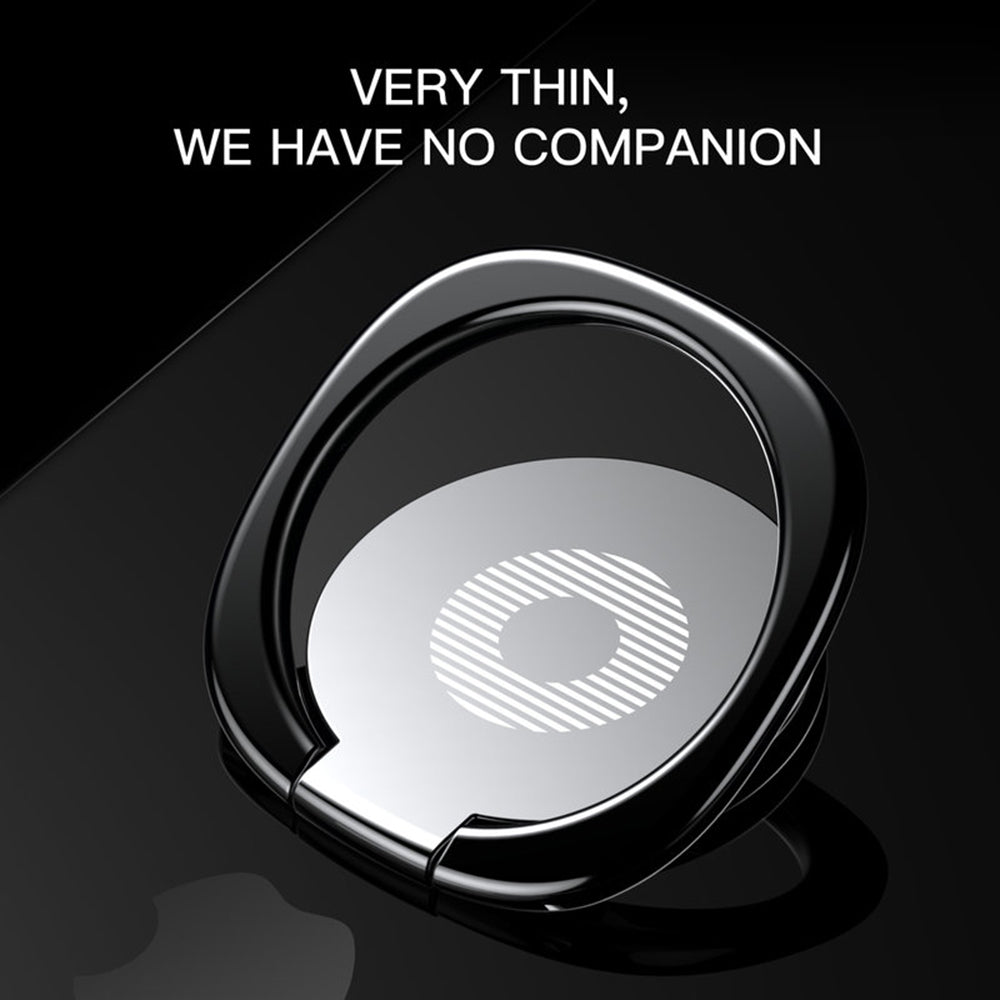 Suport Baseus Privity Ring Bracket (SUMQ-01), for Phone, Zinc Alloy, Negru