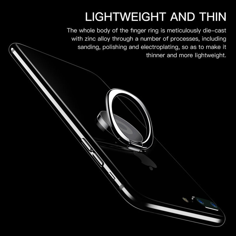 Suport Baseus Privity Ring Bracket (SUMQ-01), for Phone, Zinc Alloy, Negru