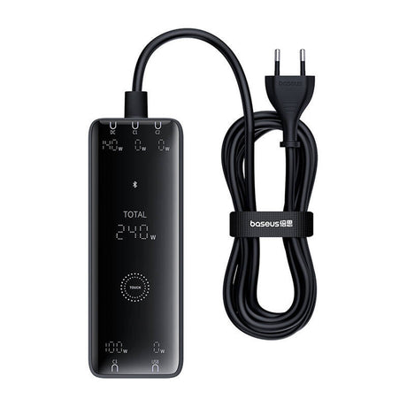 Incarcator Baseus Charging Station (P10163901113-00), GaN, 3x USB-C, USB, DC, 240W, 1m, Negru