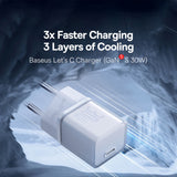 Incarcator Baseus Gallium Nitride (P10162504213-00), GaN5S, Type-C, Fast Charge, 30W, Alb