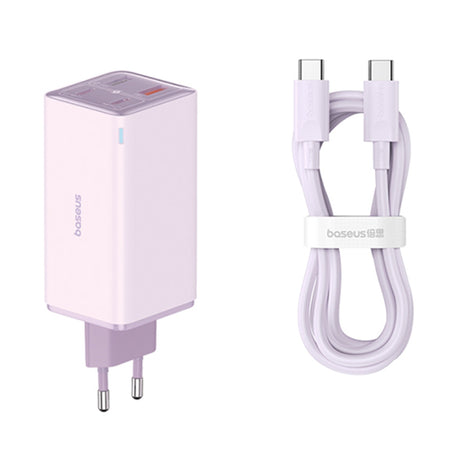 Incarcator Baseus GaN6 Pro (P10162705532-00), Type-C Cable Included, 2x USB, 2x Type-C, 100W, 100W, 20V, 5A, 1m, Mov