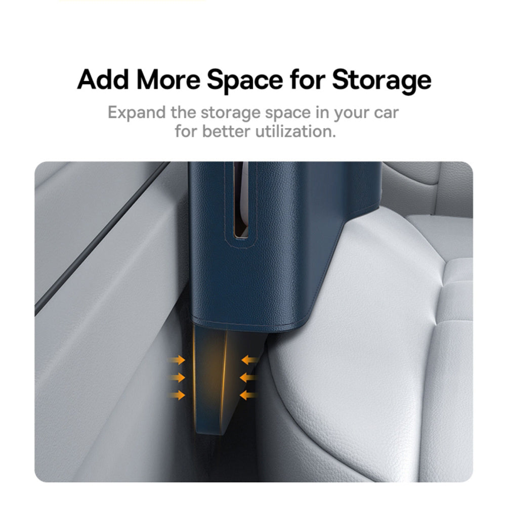 Gadget Baseus Car Storage Box OrganizeFun (C20256502311-00), PU, Cotton, 270 x 170 x 168mm, Albastru