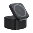 Incarcator Baseus Charging Station (P10264100123-00), Cube Shape, MagSafe, Qi, Type-C, 25W, Negru